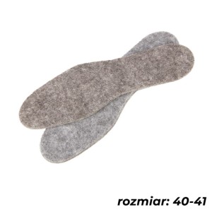 Wkładki do butów filcowe, rozmiar 40-41