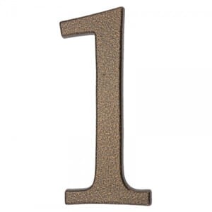 GERDA Cyfra 1 aluminiowa 10 cm na kołki