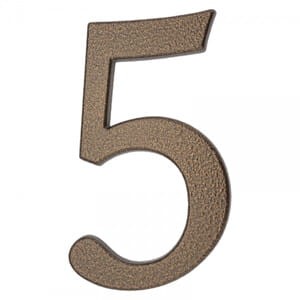 GERDA Cyfra 5 aluminiowa 10 cm na kołki