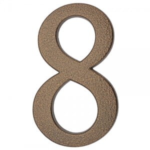 GERDA Cyfra 8 aluminiowa 10 cm na kołki