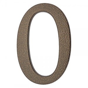 GERDA Cyfra 0 aluminiowa 10 cm na kołki