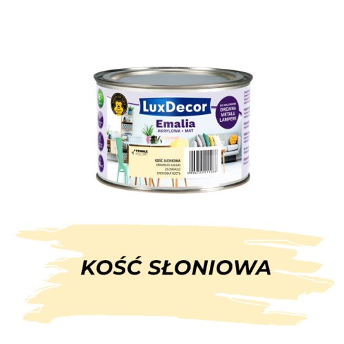 LUXDECOR Emalia akrylowa kość słoniowa 0,4L MAT