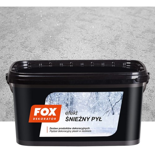 FOX DEKORATOR Farba dekoracyjna ŚNIEŻNY PYŁ zestaw 5m2