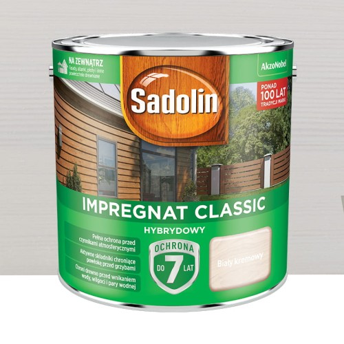 Sadolin Impregnat Classic Hybrydowy Biały Krem 2,5L