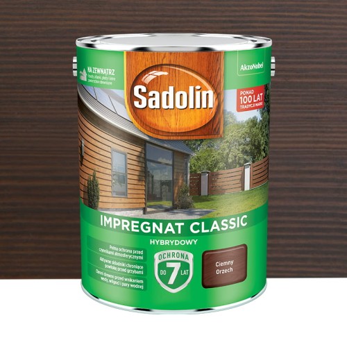Sadolin Impregnat Classic Hybrydowy Ciemny Orzech 4,5L