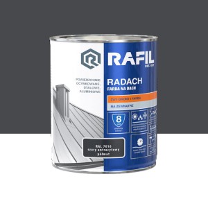 Rafil RADACH farba na dach 2w1 szary antracyt półmat RAL7016 0,75L 