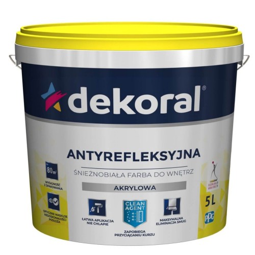 DEKORAL POLINAK PLUS FARBA AKRYLOWA BIAŁA 5 L