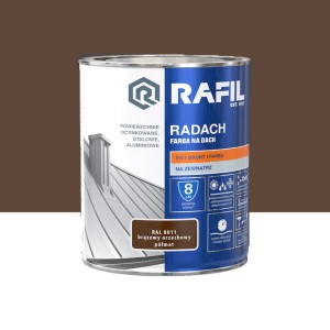 Rafil RADACH farba na dach 2w1 brązowy orzech półmat RAL8011 0,75L 