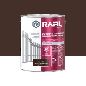 RAFIL Radowil Brama i ogrodzenie brązowy czekoladowy półmat RAL8017 3L