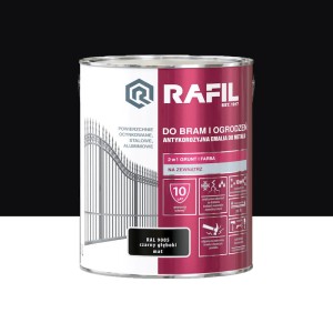 RAFIL Brama i ogrodzenie czarny głęboki mat RAL9005 3L