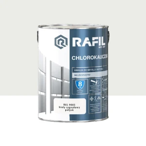 RAFIL Emalia Chlorokauczukowa biały sygnałowy połysk RAL9003 5L