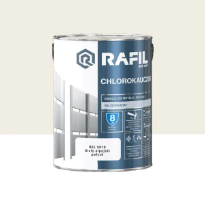 RAFIL Emalia Chlorokauczukowa biały alpejski połysk RAL9010 5L