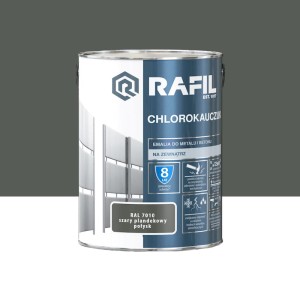 RAFIL Emalia Chlorokauczukowa szary plandekowy połysk RAL7010 5L
