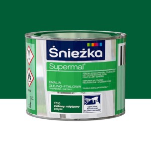 ŚNIEŻKA SUPERMAL Emalia olejno-ftalowa zielony miętowy połysk F510 0,2L