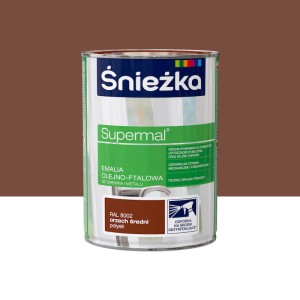 ŚNIEŻKA SUPERMAL Emalia olejno-ftalowa orzech średni połysk RAL8002 0,8L