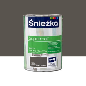 ŚNIEŻKA SUPERMAL Emalia olejno-ftalowa szary jasny połysk F566 0,8L