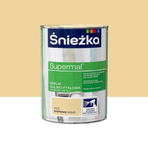ŚNIEŻKA SUPERMAL Emalia olejno-ftalowa kremowy połysk F575 0,8L