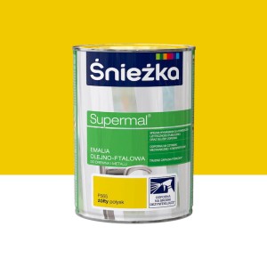 ŚNIEŻKA SUPERMAL Emalia olejno-ftalowa żółty połysk F565 0,8L
