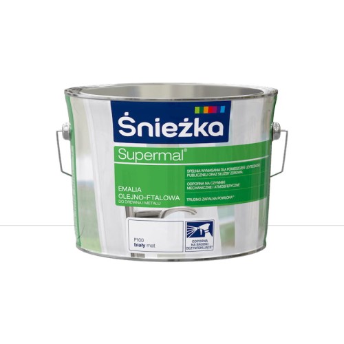 ŚNIEŻKA SUPERMAL Emalia olejno-ftalowa biały mat F100 2,5L