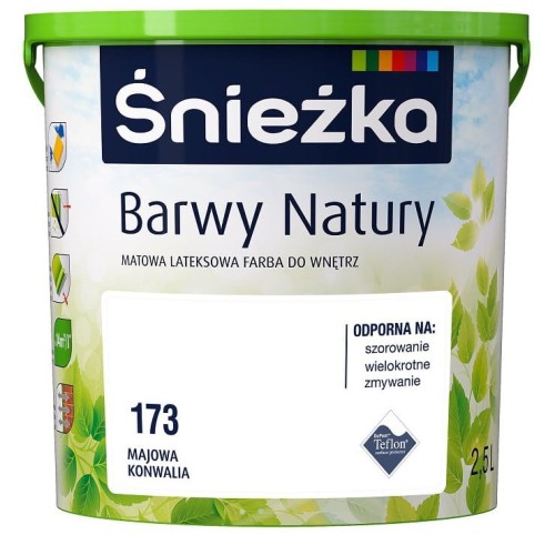 FARBA ŚNIEŻKA LATEKSOWA BARWY NATURY MAJOWA KONWALIA 5L