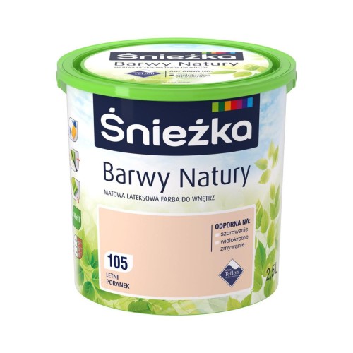 FARBA ŚNIEŻKA LATEKSOWA BARWY NATURY LETNI PORANEK 5L