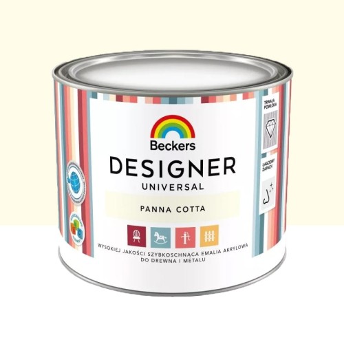 Beckers Designer Universal Emalia do Drewna i Metalu Panna Cotta 0,5L