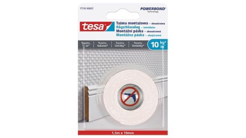 TESA Taśma montażowa, tapeta i tynk 5mx19mm