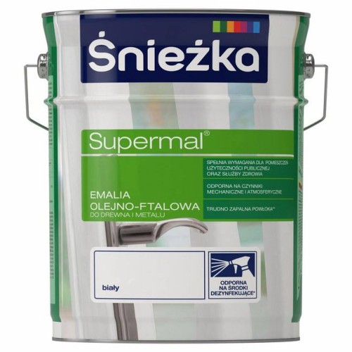ŚNIEŻKA SUPERMAL EMALIA BIAŁY 10L POŁYSK