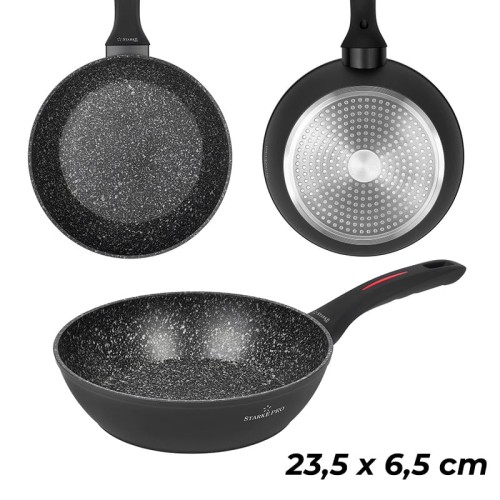STARKE PRO Patelnia granitowa głęboka Piccante 23,5x6,5 cm indukcja