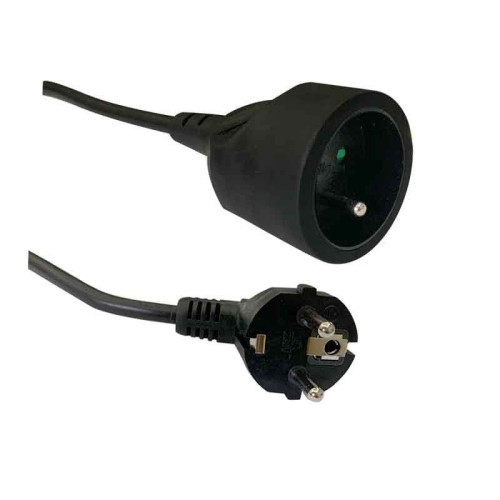 DPM Przedłużacz 1 gniazdo czarny 3m 230V