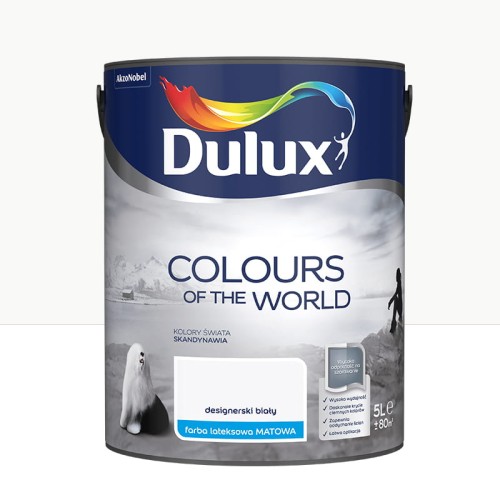 DULUX KOLORY ŚWIATA DESIGNERSKI BIAŁY 5L
