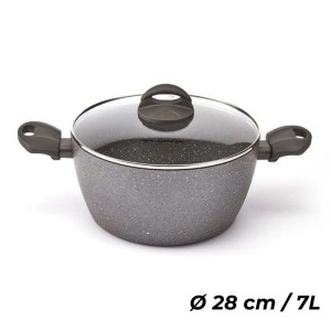 FLORINA Garnek aluminiowy Lava Stone 28 cm /  7L szary