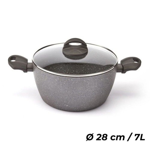 FLORINA Garnek aluminiowy Lava Stone 28 cm / 7L szary