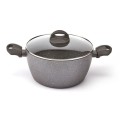 FLORINA Garnek aluminiowy Lava Stone 24 cm / 4L szary