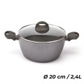FLORINA Garnek aluminiowy Lava Stone 20 cm / 2,4L szary