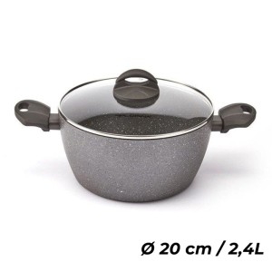 FLORINA Garnek aluminiowy Lava Stone 20 cm /  2,4L szary