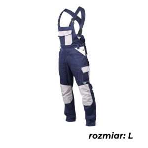 STALCO Spodnie robocze ogrodniczki INDUSTRY LINE granatowe  r. L