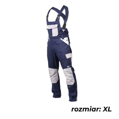 STALCO Spodnie robocze ogrodniczki INDUSTRY LINE granatowe r. XL