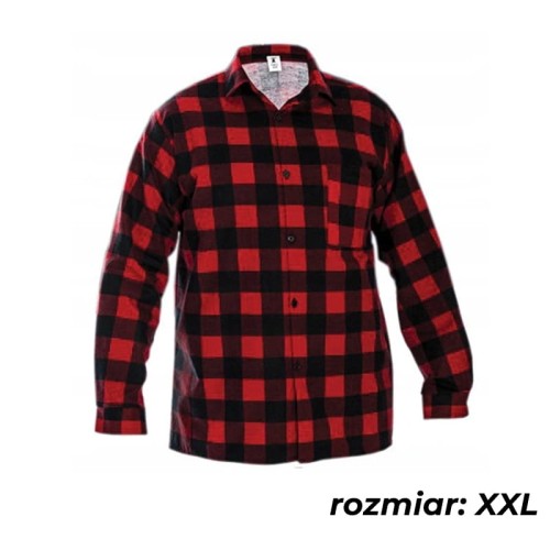 STALCO Koszula flanelowa SQUARE czerwona r. XXL