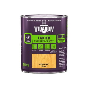 VIDARON Lakier Bezpodkładowy bezbarwny półmat 0,75L
