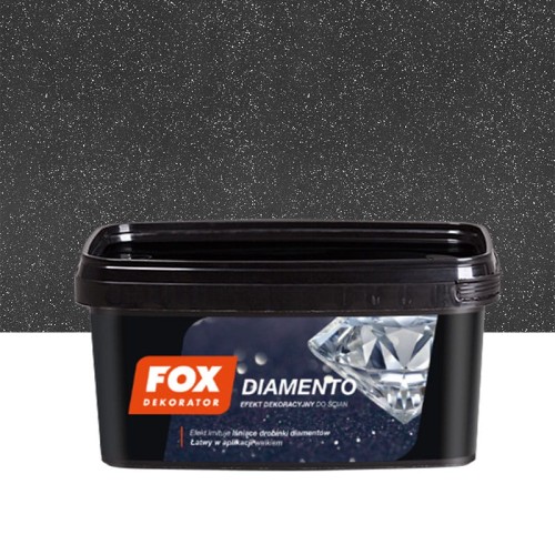 FOX FARBA DEKORACYJNA DIAMENTO CARBON kolor 0007 1L