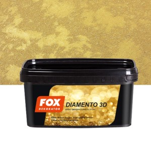 FOX Farba dekoracyjna DIAMENTO 3D, GOLD, kolor 0006 1l