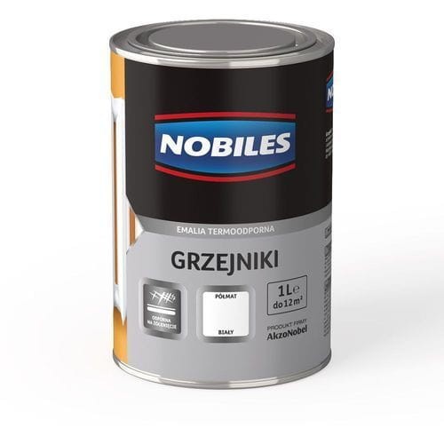NOBILES EMALIA TERMOODPORNA GRZEJNIKI 1L BIAŁA BIAŁY