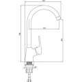 Deante Bateria Boro Chrom Zlewozmywakowa BMO062M