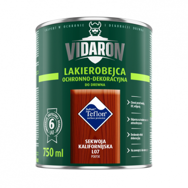 FARBA VIDARON LAKIEROBEJCA DO DREWNA L08 PALISANDER KRÓLEWSKI 0,75L