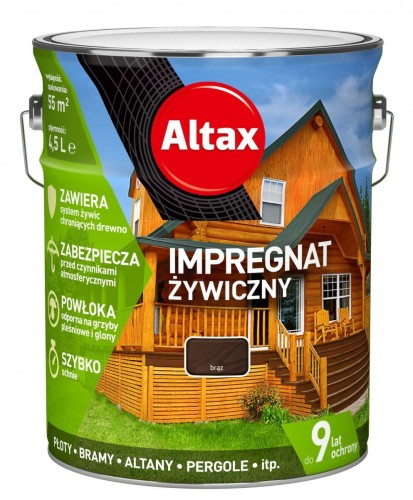 ALTAX IMPREGNAT ŻYWICZNY 4,5L BRĄZ