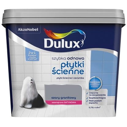 DULUX szybka odnowa Płytki ścienne Szary Granitowy 0,75l
