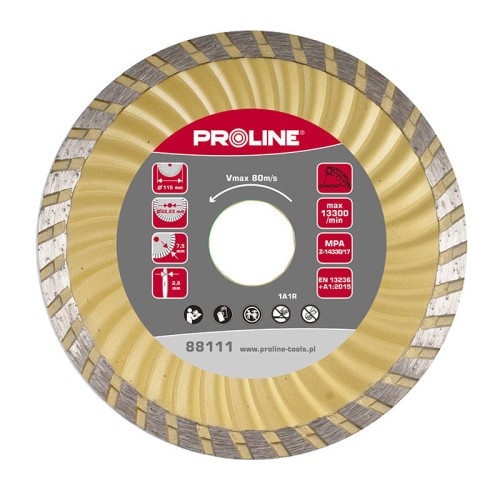 PROLINE Tarcza diamentowa SUPER TURBO (materiały budowlane) 115 mm