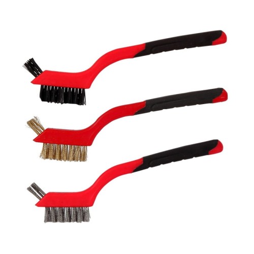 PROLINE Zestaw szczotek drucianych 3 sztuki 3x7 rzędów 180 mm