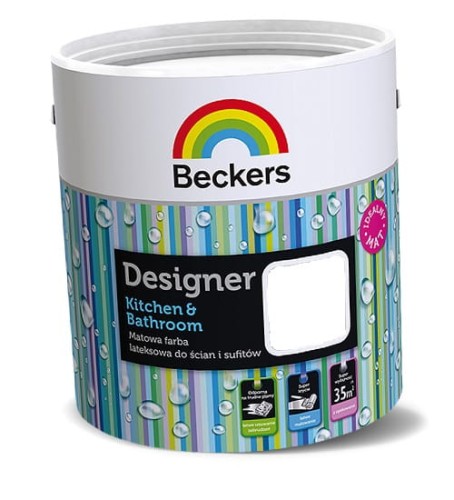 FARBA BECKERS DESIGNER KITCHEN & BATHROOM WHITE 5L